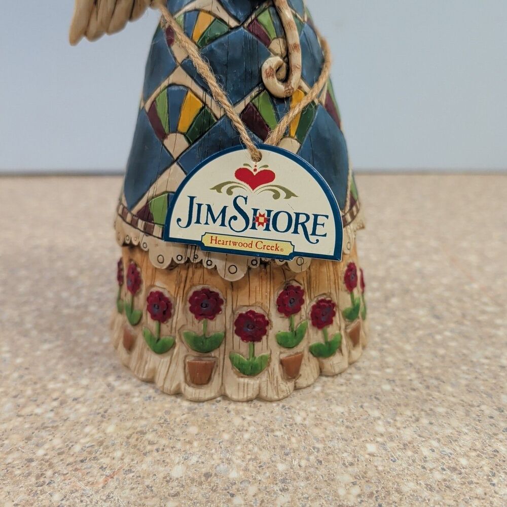 Vintage 2002 Jim Shore Heartwood Creek Angel Figurine #105170 Girl with Cat 8" - Picture 4 of 11
